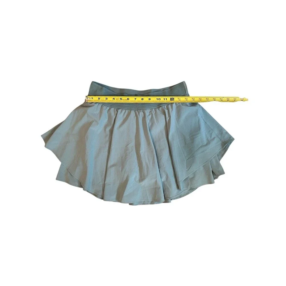 Lululemon Court Rival High Rise Skirt Green Tennis Skort LW8AH4T | Size 8